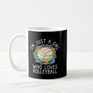 Bara en flicka som Kärlek volleyball för tonåring Kaffemugg