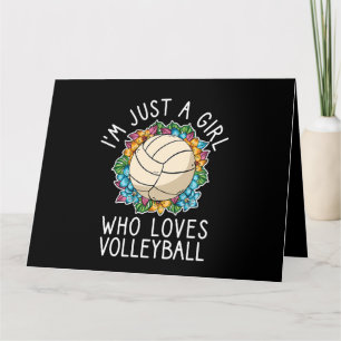 Bara en flicka som Kärlek volleyball för tonåring Kort