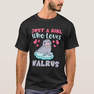 Bara en flicka som Kärlek Walrus Tusks Ice Rink Ma T Shirt