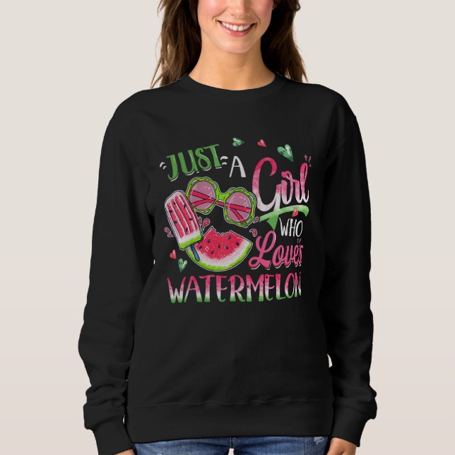 Bara en flicka som Kärlek Watermelon T Shirt (Framsida)