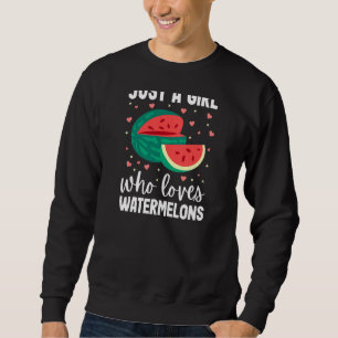 Bara en flicka som Kärlek Watermelons Summer Water Lång Ärmad Tröja