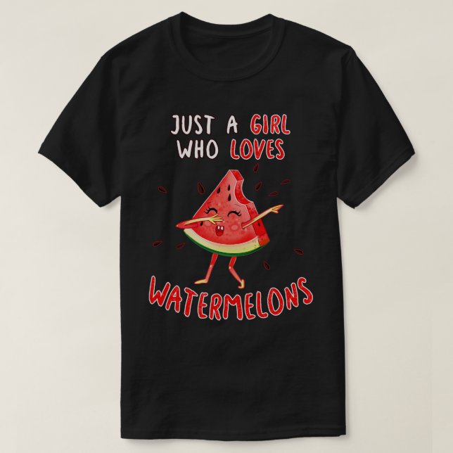 Bara en flicka som Kärlek Watermelons T Shirt (Design framsida)