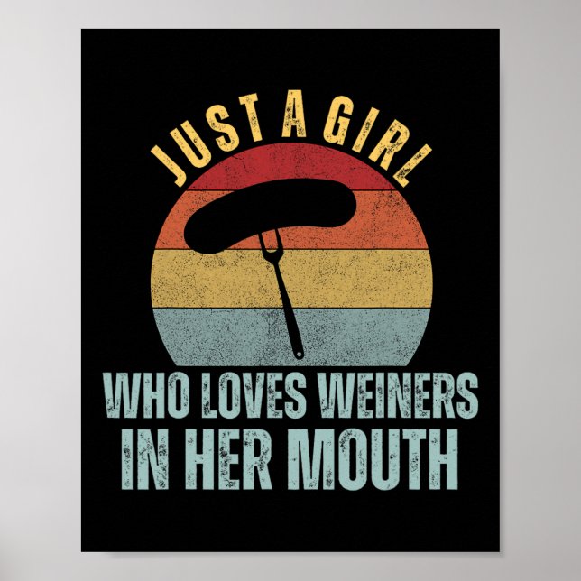 Bara en flicka som Kärlek Weiners i sin mun-Vuxen  Poster (Framsidan)