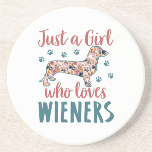 Bara en flicka som Kärlek Wiener Dachshund Älskare Underlägg