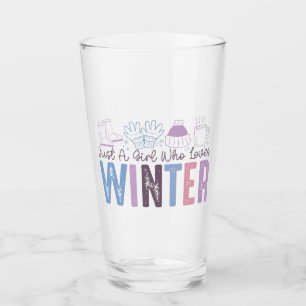 Bara en flicka som Kärlek Winter Cute Säsong Desig Glaskopp