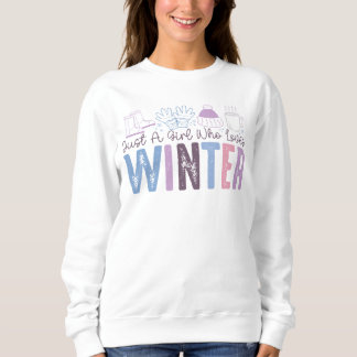 Bara en flicka som Kärlek Winter Cute Säsong Desig T Shirt