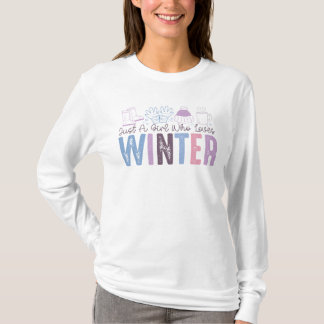 Bara en flicka som Kärlek Winter Cute Säsong Desig T Shirt