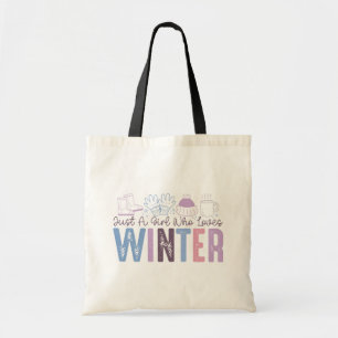 Bara en flicka som Kärlek Winter Cute Säsong Desig Tygkasse