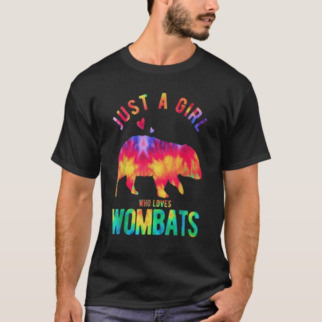 Bara en flicka som Kärlek Wombats Wombat Wombat T Shirt (Framsida)