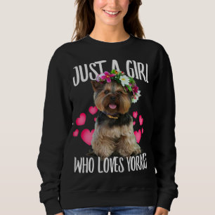 Bara en flicka som Kärlek Yorkie Hund Kärlek - ell T Shirt