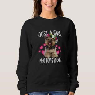 Bara en flicka som Kärlek Yorkie Hund Kärlek R Pap T Shirt