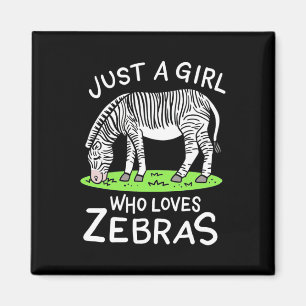 Bara en flicka som Kärlek Zebror Magnet