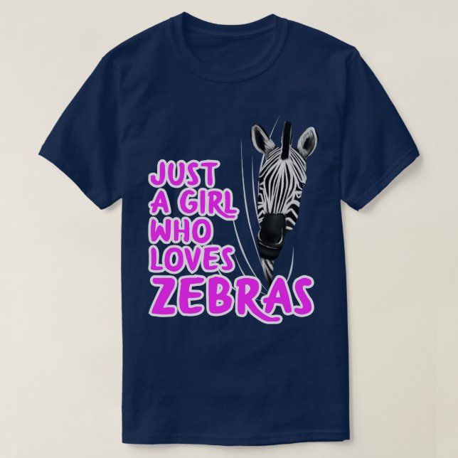 Bara en flicka som Kärlek Zebror T Shirt (Design framsida)