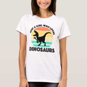 Bara en flicka som Kärlekar dinosaurier T Shirt
