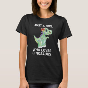 Bara en flicka som Kärlekar dinosaurier T Shirt
