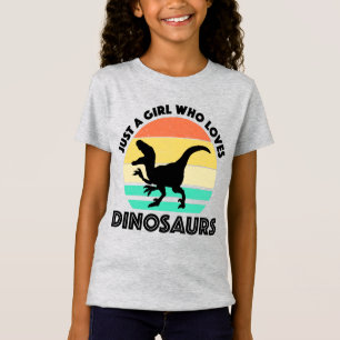Bara en flicka som Kärlekar dinosaurier T Shirt