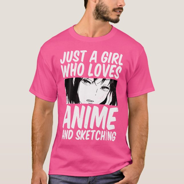 Bara en flicka som Kärlekar djur och fjällar Fläkt T Shirt (Framsida)