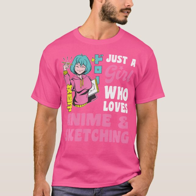 Bara en flicka som Kärlekar djur och skal T Shirt (Framsida)