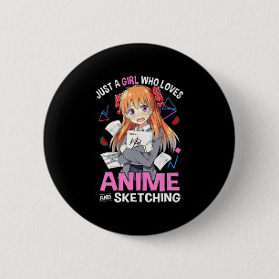 Bara en flicka som Kärlekar djur och skissar anime Knapp