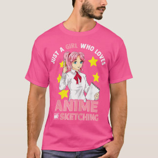 Bara en flicka som Kärlekar djur och skisserar mat T Shirt