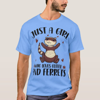 Bara en flicka som Kärlekar kaffe och illrar Pet F T Shirt