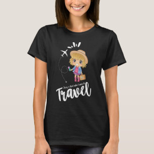 Bara en flicka som Kärlekar till att resa för kvin T Shirt