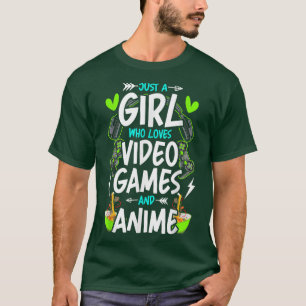Bara en flicka som Kärlekar videospel och animera T Shirt