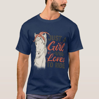 Bara en flicka som Loveso Ride Horse Riding Women T Shirt