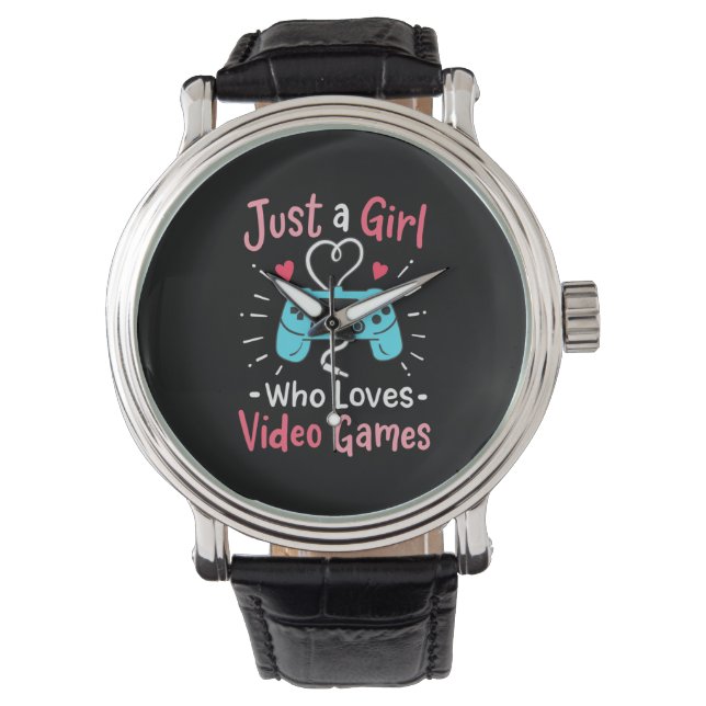Bara en flicka som spelar videospel i Kärlek Armbandsur (Framsida)