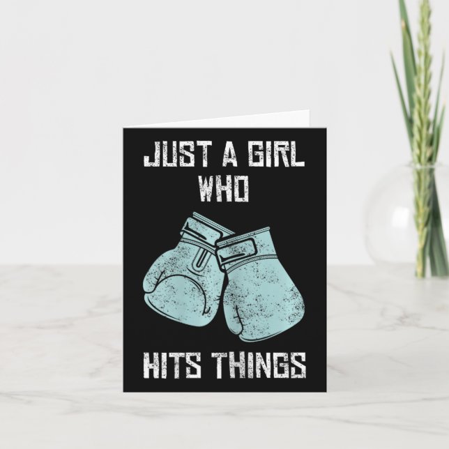 Bara en flicka som träffar Sak Boxing Women som Sl Kort (Framsida)