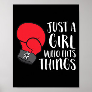 Bara en flicka som träffar Sak Funny Boxing Girl Poster