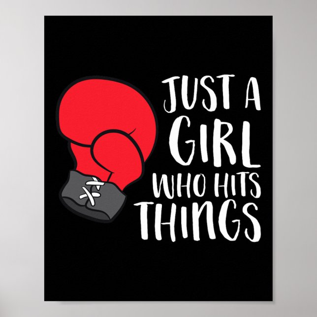 Bara en flicka som träffar Sak Funny Boxing Girl Poster (Framsidan)