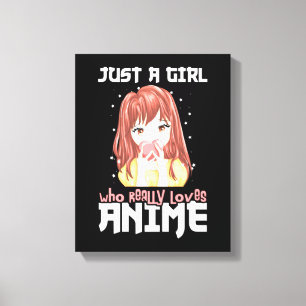 Bara en flicka som Verkligen Kärlek Anime Canvastryck