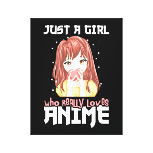 Bara en flicka som Verkligen Kärlek Anime Canvastryck