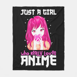 Bara en flicka som Verkligen Kärlek Anime Fleecefilt