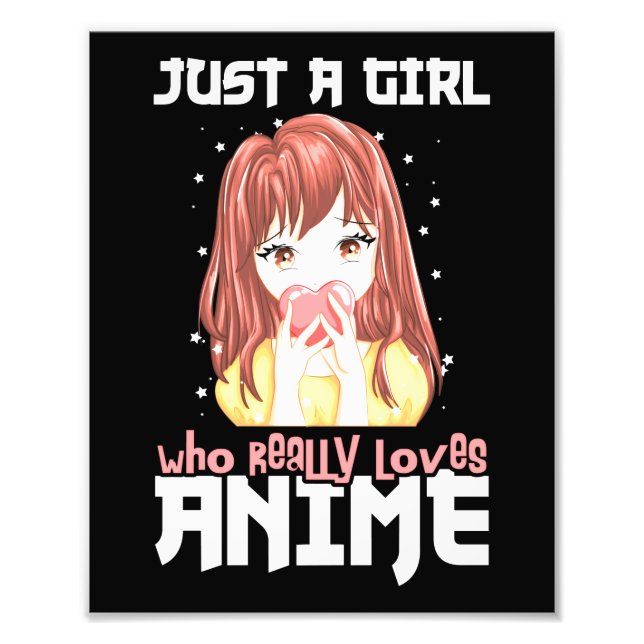 Bara en flicka som Verkligen Kärlek Anime Fototryck (Framsidan)