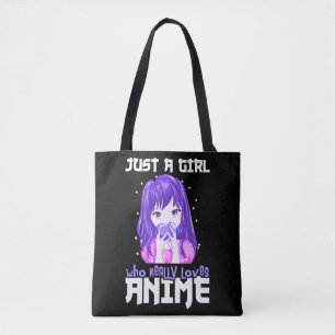 Bara en flicka som Verkligen Kärlek Anime i Lila Tygkasse