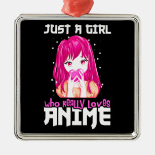 Bara en flicka som Verkligen Kärlek Anime Julgransprydnad Metall