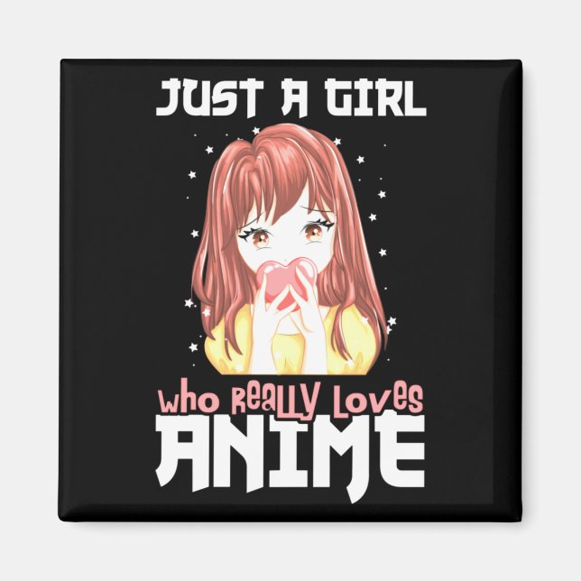 Bara en flicka som Verkligen Kärlek Anime Magnet (Framsidan)