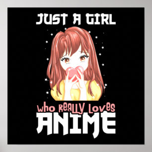 Bara en flicka som Verkligen Kärlek Anime Poster
