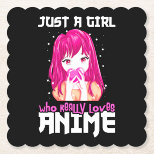 Bara en flicka som Verkligen Kärlek Anime Underlägg Papper