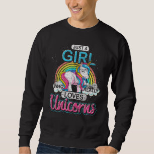Bara en flicka som Verkligen Kärlek förenar Rainbo Lång Ärmad Tröja