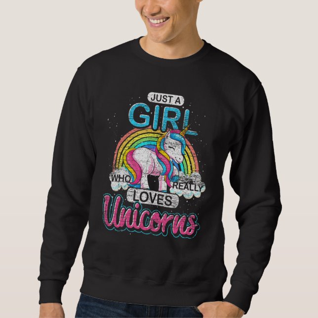 Bara en flicka som Verkligen Kärlek förenar Rainbo Lång Ärmad Tröja (Framsida)