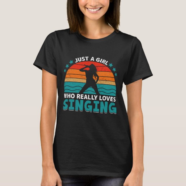 Bara en flicka som Verkligen Kärlek sjunger T Shirt (Framsida)