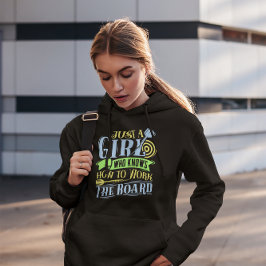 Bara en flicka som vet hur man arbetar i styrelsen hoodie