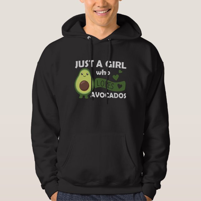 Bara en flickas Avocado Kärlek Sweet Avocado Hoodie (Framsida)