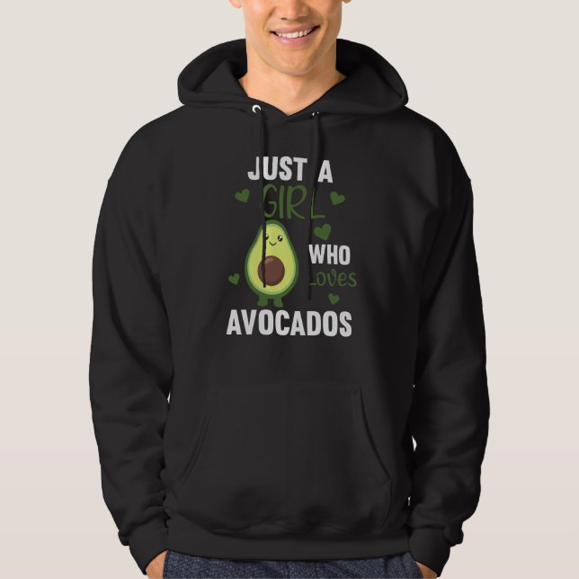 Bara en flickas Avocado Kärlek Sweet Avocado Hoodie (Framsida)