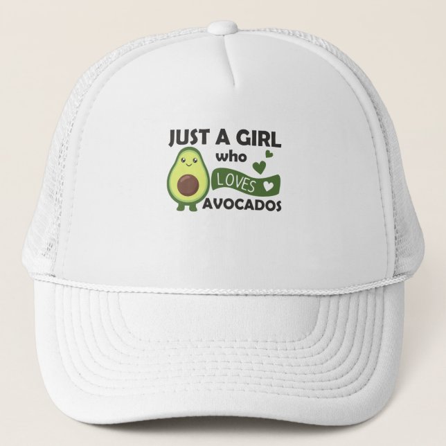 Bara en flickas Avocado Kärlek Sweet Avocado Keps (Framsida)
