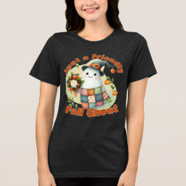 Bara en friendly Fall Ghost" - Cute Autumn Design T Shirt