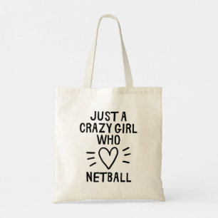Bara en galen tjej som kärlek netball. tygkasse